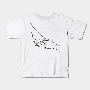 One Line hands drawing Kids T-Shirt